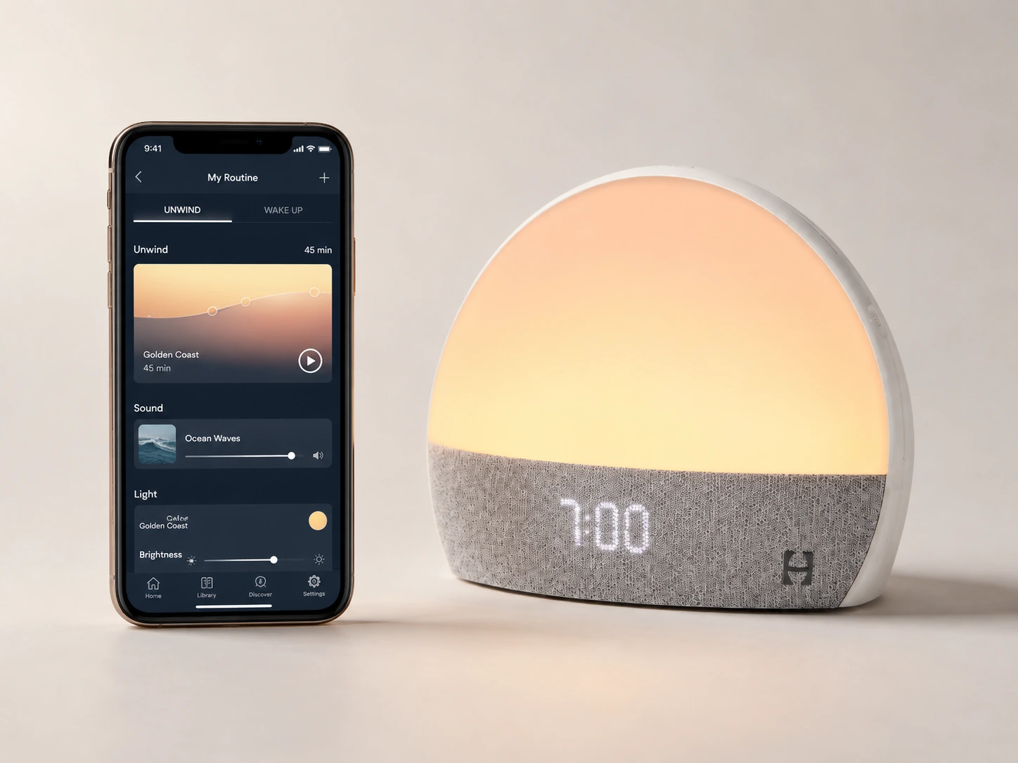 Hatch Restore app control screen for routine customization